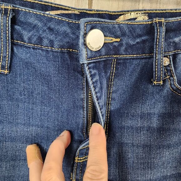 Seven 7 Sunset Bermuda Jean Shorts Blue Size 8 - Picture 5 of 9